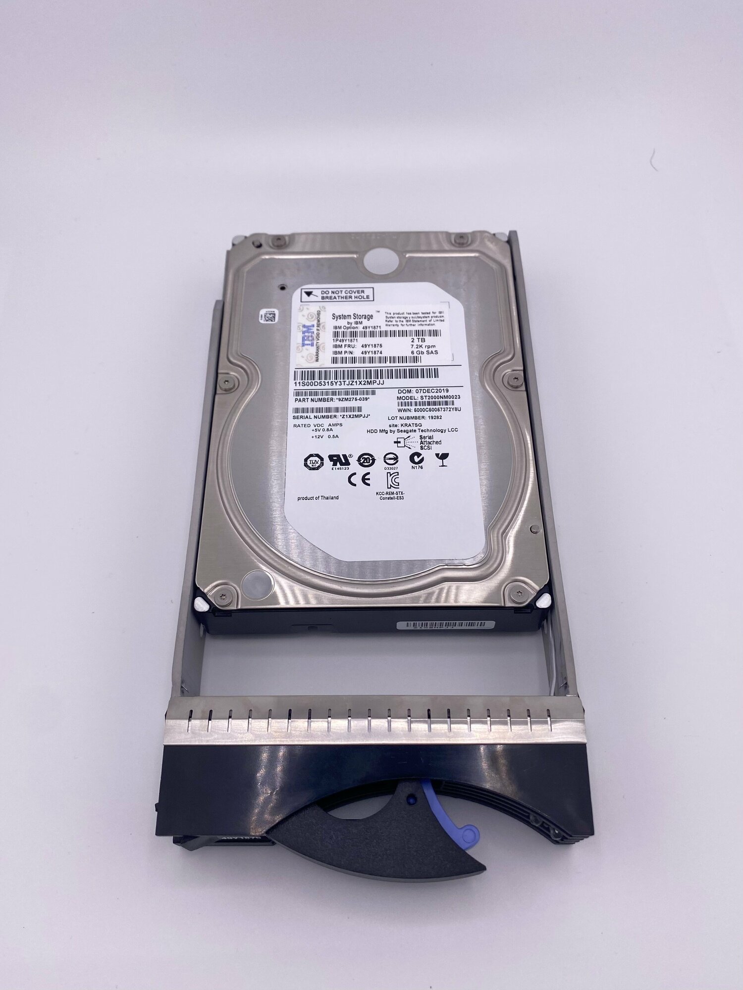 Жесткий диск IBM HDD Eserver xSeries 2Tb (U600/7200/16Mb) Dual Port 6G SAS 3,5 49Y1875, 49Y1874, 49Y1871, 9ZM275-039, ST2000NM0023