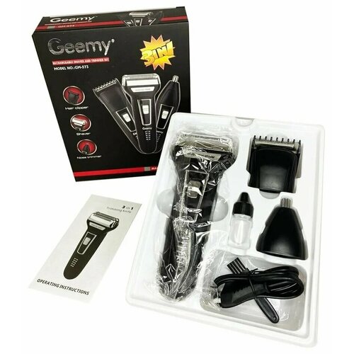 Триммер Geemy GM-593 3 в 1 универсальный для бороды и усов для стрижки в носу и ушах Linnhill 79900₽