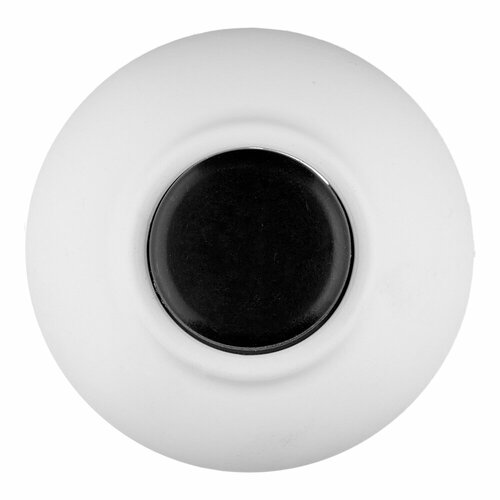 Кнопка для звонка проводного черно-белая круглая