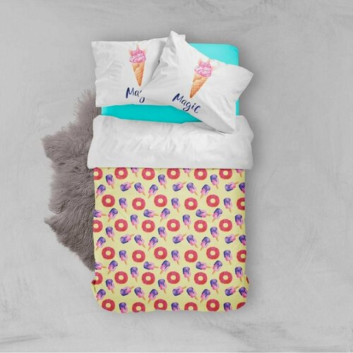 Арт комплект постельного белья Сладкая жизнь, Семейный, наволочки 70/70