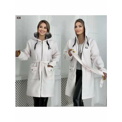 фото Пальто, размер 2 xl -48, бело-розовый lmdy