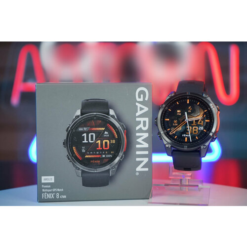 Garmin Fenix 8 - 47 мм AMOLED Slate Gray with Black Silicone Band 173031₽
