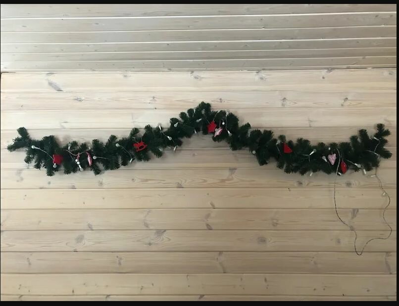 Новогодняя хвойная гирлянда, Crystal trees, ПВХ, длина 270 см, диамер 28 см — фото 1