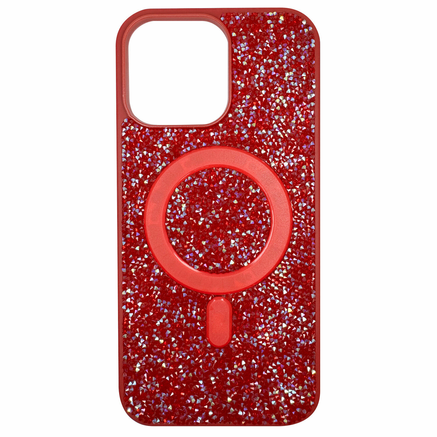 Чехол со стразами с MagSafe для iPhone 16 Pro Max, iGrape (Красный) / чехол на айфон 16 про макс — фото 1