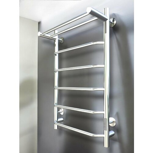 Полотенцесушитель электрический TermoPrime 500мм 800мм форма лесенка с полкой подключение слева / справа/ скрытое/ кабель с вилкой