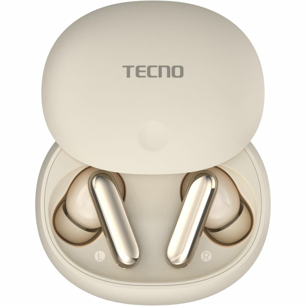Беспроводные наушники TECNO True 1 Air, цвет кремовый