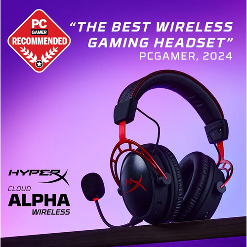 Гарнитура игровая беспроводная Kingston HyperX Cloud Alpha 4P5D4AA DTS Headphone X Spatial Audio шумоподавление 18040₽