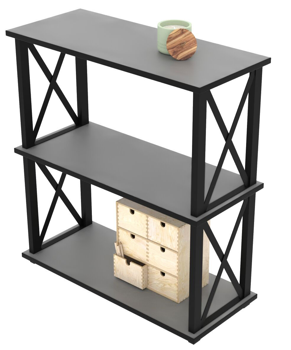 Стеллаж Лофт -3 75х30х77 Серый вулканический