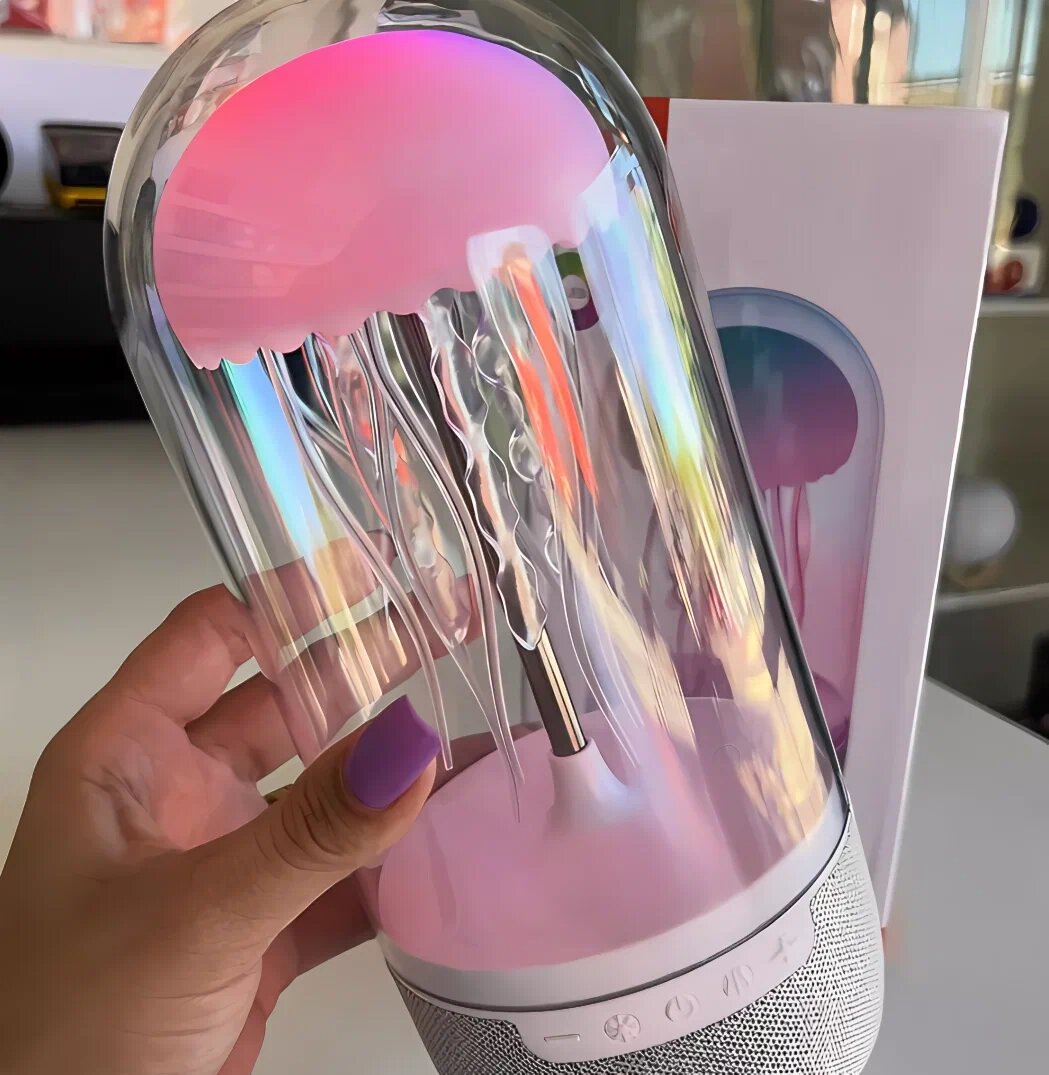 Ночник-светильник MEDUZA с RGB подсветкой / Беспроводная Bluetooth колонка медуза