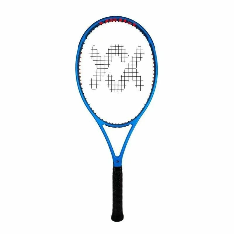 DECATHLON ракетка для большого тенниса Volkl V-Cell 5, синий/черный, grip 1, размер головки 100 кв. дюймов, баланс 33.0 см, струнная формула 16/18