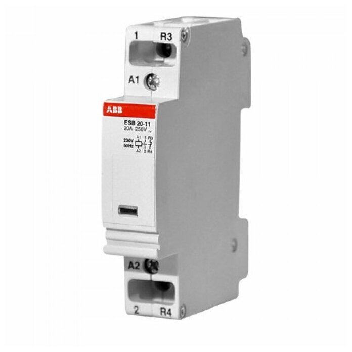 Контактор ABB ESB20-20N-01 модульный, 20А, АС-1, 2НО, катушка 24В AC/DC 1SBE121111R0120 - фотография № 5