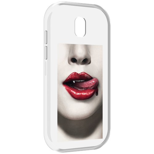 Чехол MyPads губы-вампирши для Caterpillar S42 задняя-панель-накладка-бампер