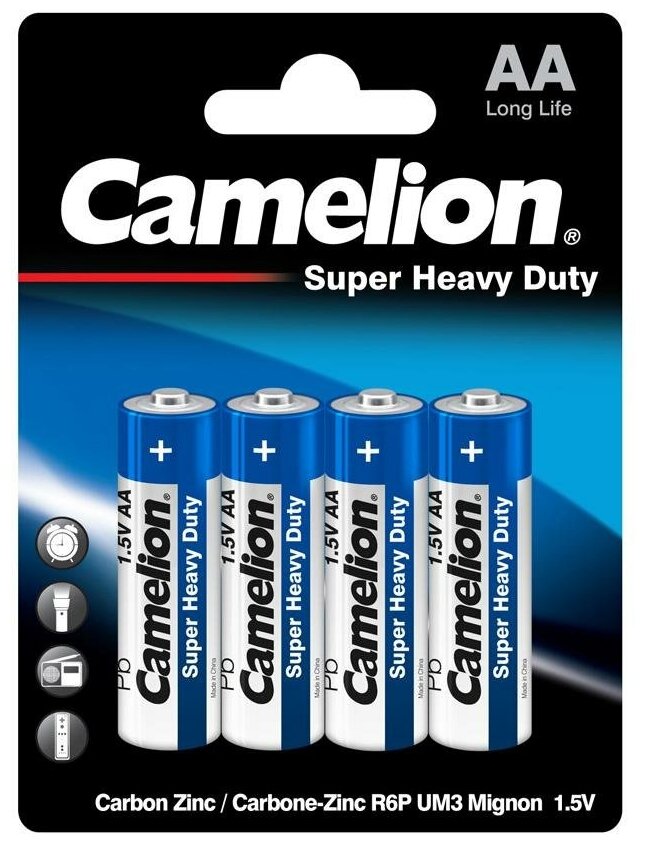 Camelion R 6 Blue BL-4 R6P-BP4B, батарейка,1.5В 4 шт. в уп-ке