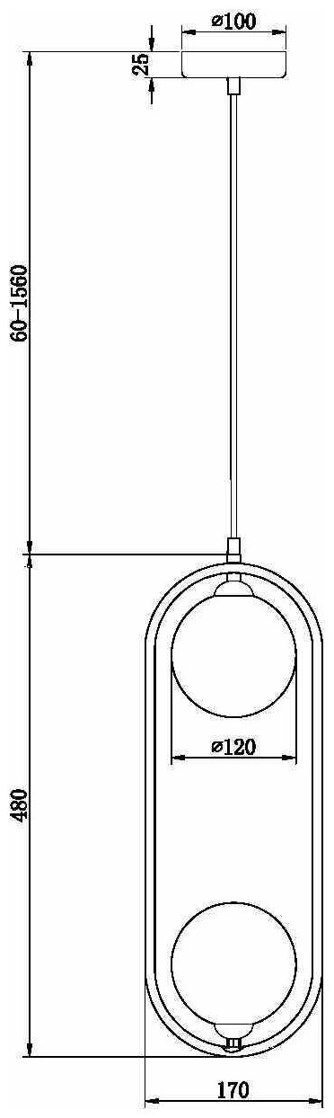 Подвесной светильник Maytoni Ring MOD013PL-02BS1