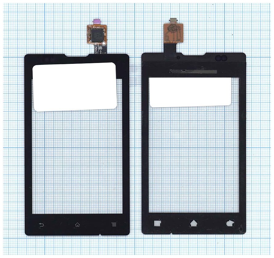 Сенсорное стекло (тачскрин) для Sony Xperia E E Dual C1505 C1605 черное