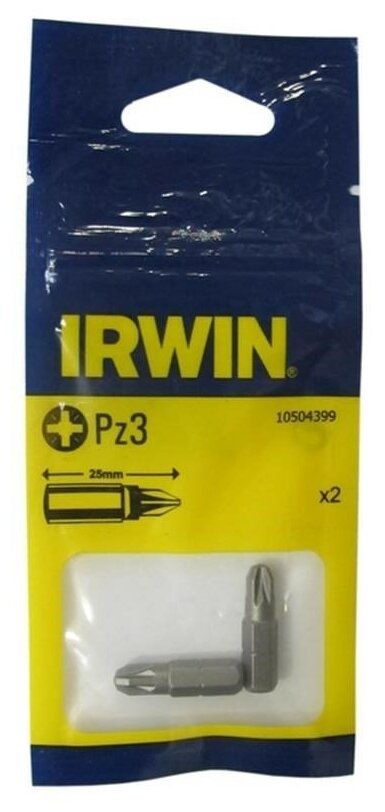 Бита IRWIN 1/4 25мм Pozidriv Pz3 TIN