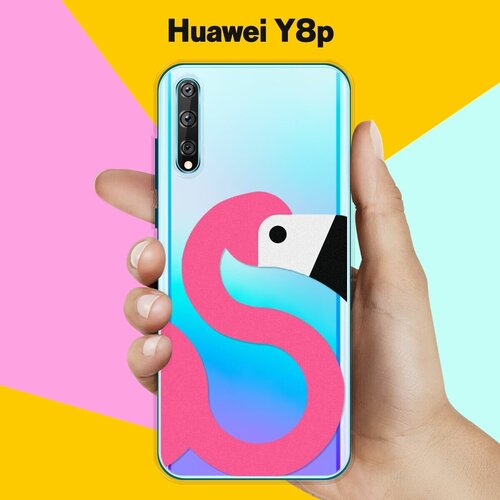 Силиконовый чехол Фламинго на Huawei Y8p