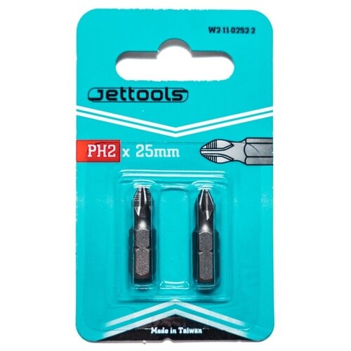 Набор бит JetTools W2-11-0252-2, 2 предм., серый