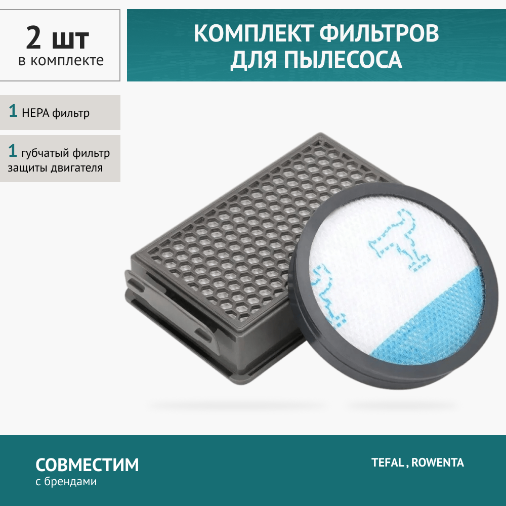 Комплект фильтров для пылесоса Rowenta COMPACT XXL RO4823EA RO4811EA RO4871EA RO4855EA