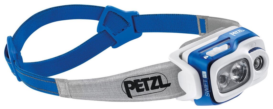 Фонарь светодиодный налобный Petzl Swift RL синий, 900 лм, аккумулятор