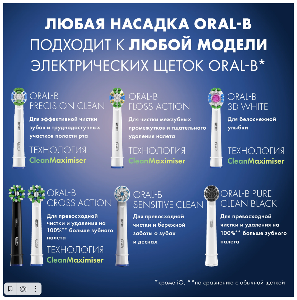 Насадки для зубной щетки Oral-B Trizone, 4 шт - фотография № 14