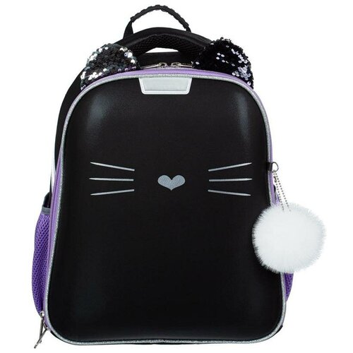 Ранец ортопедический N1 School Kitty Black (экокожа), 1145916