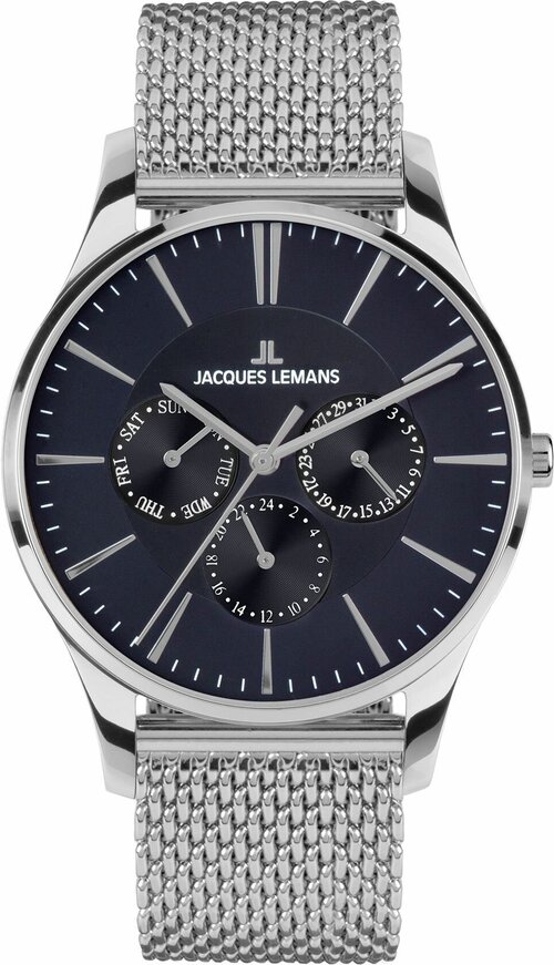 Наручные часы JACQUES LEMANS 61691, серый, черный