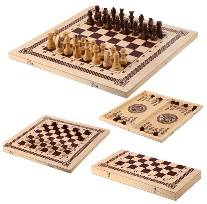 Игра 3 в 1 ( нарды, шашки, шахматы ) В-7