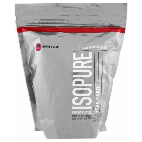 фото Протеин nature's best isopure zero carb, 454 гр., клубничный крем