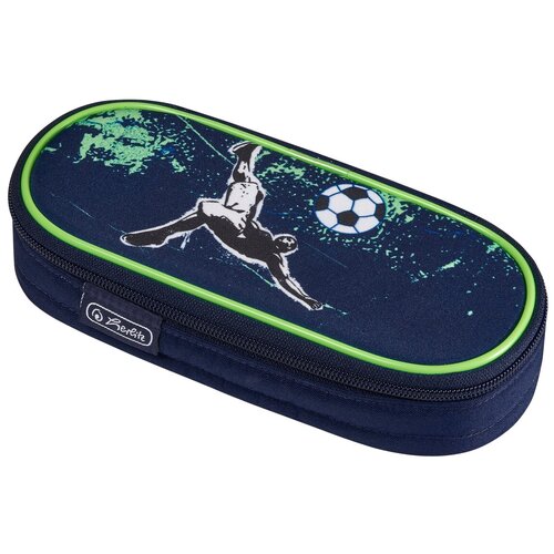 фото Herlitz пенал-косметичка case kick it (50021208) синий/зеленый