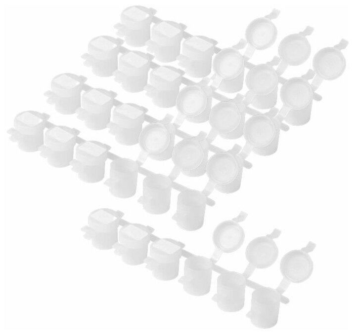 фото Набор баночек для хранения и колеровки краски, тара для пробников со стикерами 6х5 мл (5 блоков)