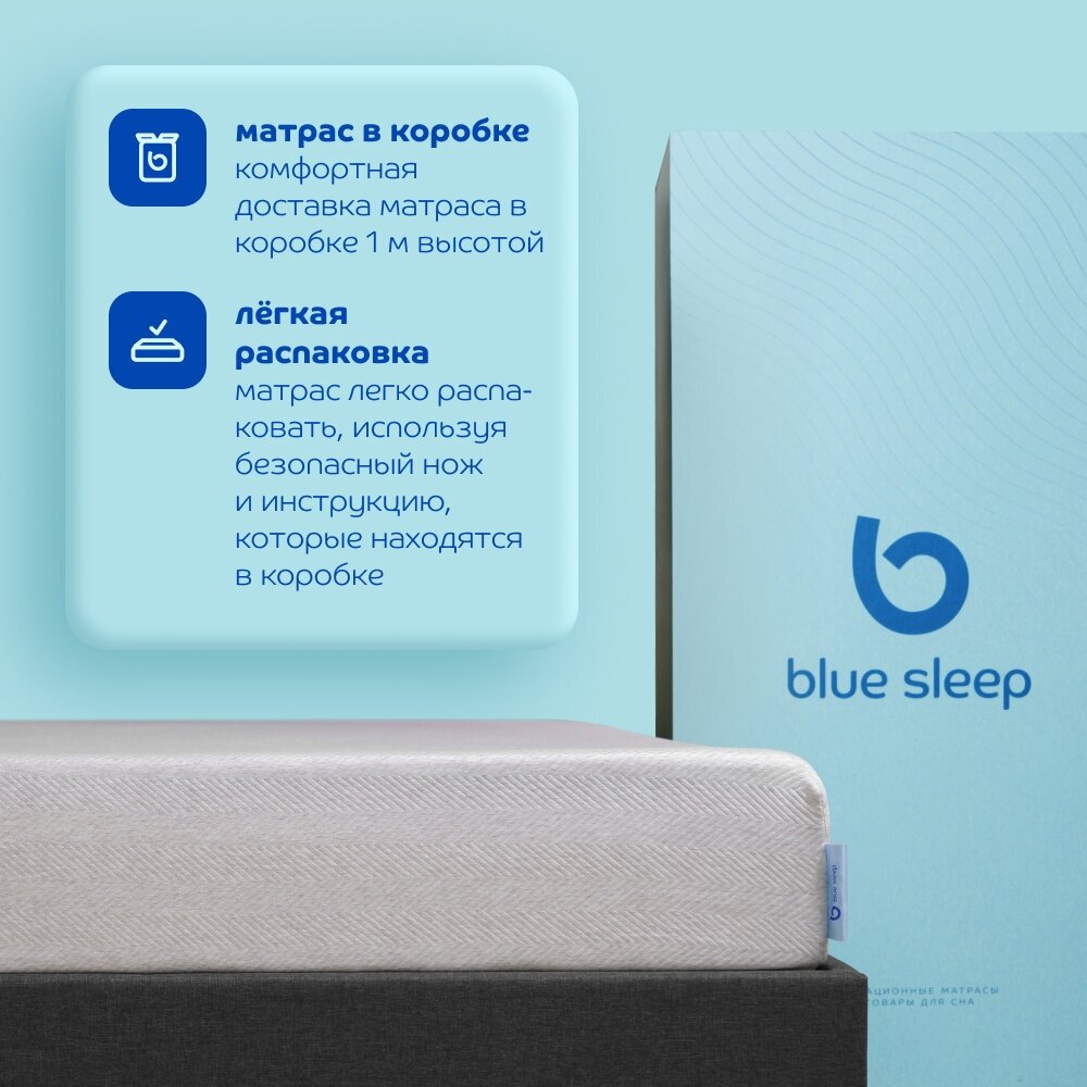 Матрас Blue Sleep Hybrid Duo, 140x200 см, пружинный - фотография № 13