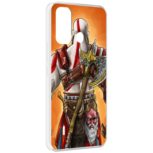 Чехол MyPads God of War для ITEL A49 / A58 / A58 Pro задняя-панель-накладка-бампер чехол mypads 50 cent power of the dollar для itel a49 a58 a58 pro задняя панель накладка бампер