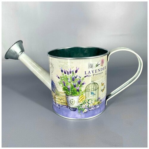 Кашпо-лейка Lavender 10х10х10см металл Прованс