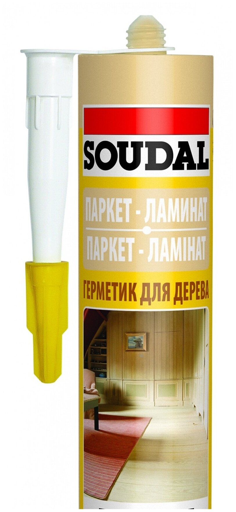 Герметик акриловый для дерева и паркета Soudal вишня 280 мл