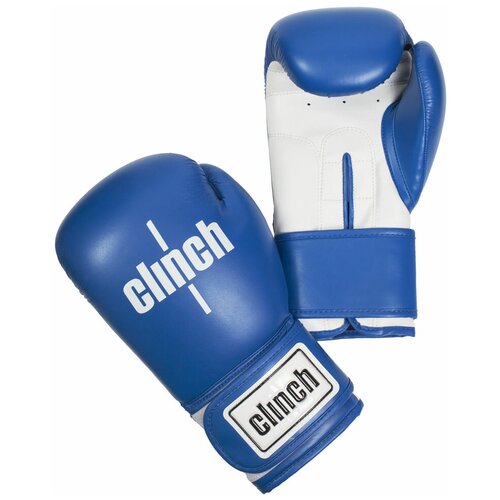 фото Боксерские перчатки clinch fight синий/белый 12 oz