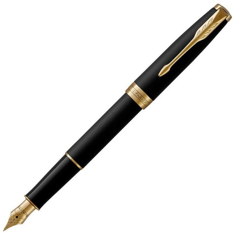 Parker Sonnet Core - Matte Black GT, перьевая ручка, F, BL