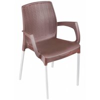 Кресло Альтернатива Прованс, 58,5 x 53,5 x 82 см, коричневое