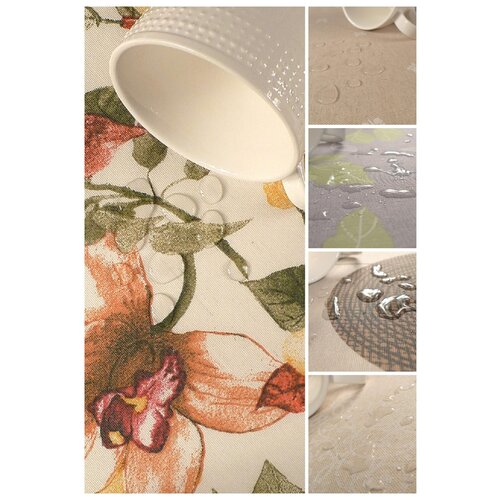 фото Тефлоновая скатерть mori амарена 120x140 серая