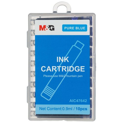 Картридж чернильный для перьевой ручки M&G синий 10шт/уп AIC47642282000H