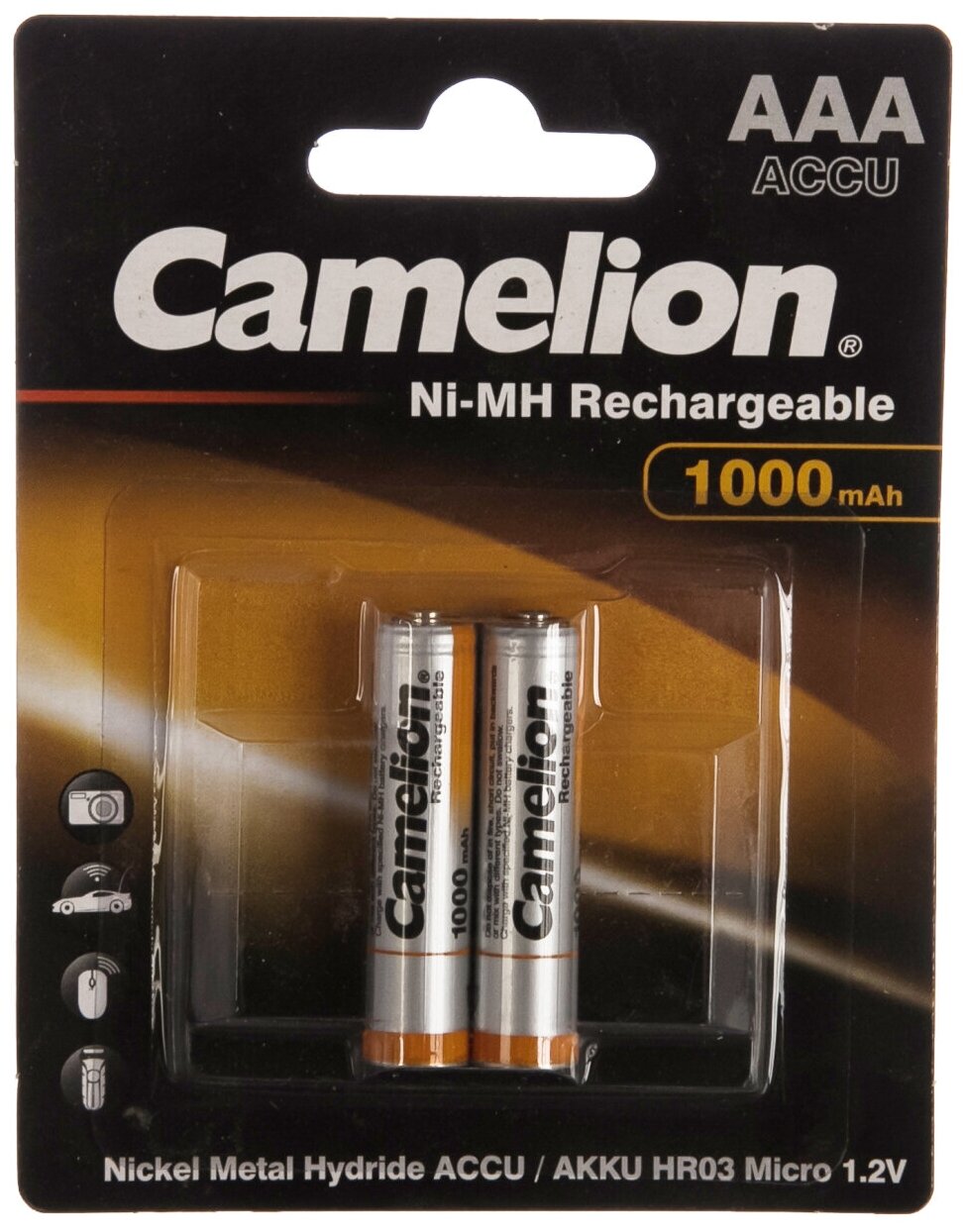 Аккумулятор Camelion 1.2В AAA-1000mAh Ni-Mh BL-2 6182 15084085