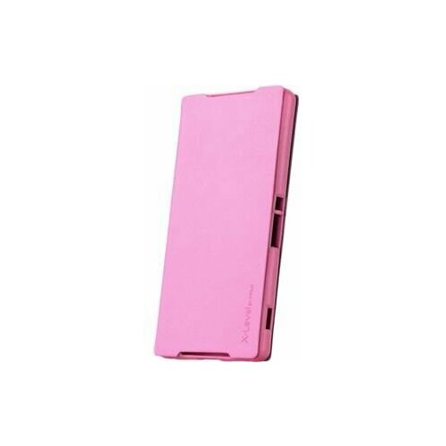 Чехол-книжка для Sony Xperia Z2, Sony Xperia D6503, X-LEVEL бизнес серии FIBCOLOR розовый