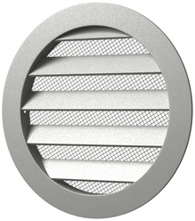 Вентиляционная решетка , 12,5РКМ, белый, круглая, с фланцем