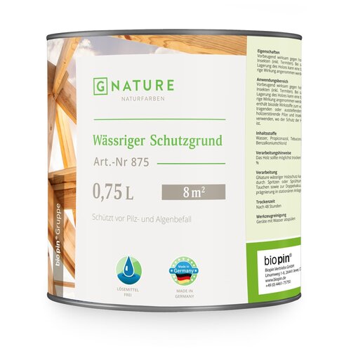 GNATURE антисептик Wässriger Schutzgrund, 0.75 кг, 0.75 л, бесцветный