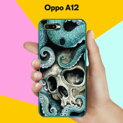 Силиконовый чехол на OPPO A12 Череп / для Оппо А12 силиконовый чехол на oppo a12 лиса для оппо а12