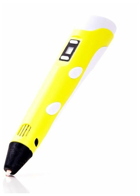 3D ручка «3D Pen-2» поколение с дисплеем (3Д ручка ПЭН 2) желтая