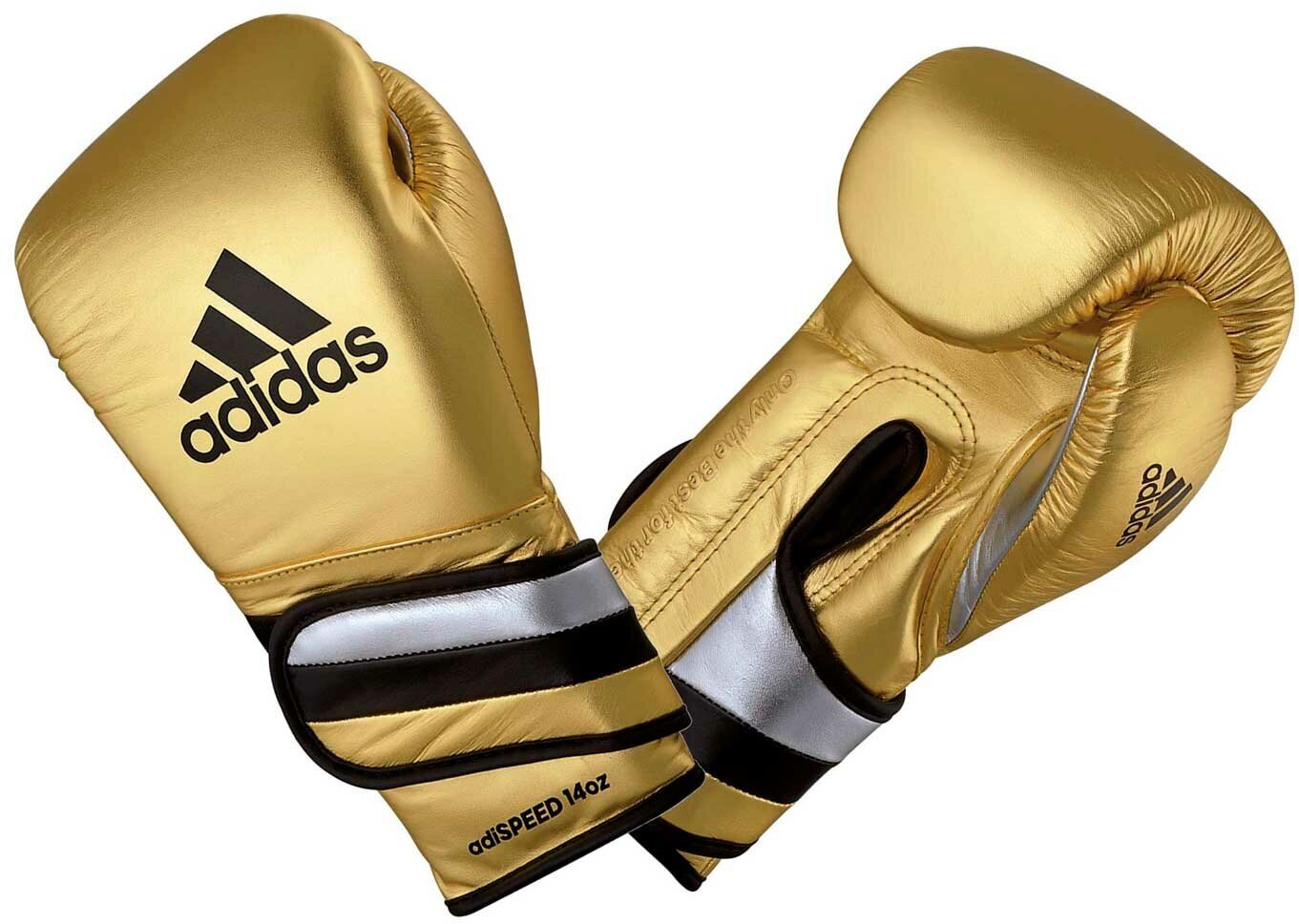 Перчатки боксерские AdiSpeed Metallic красно-золото-серебристые, 12 унций Adidas - фото №1