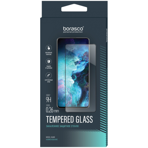 Защитное стекло Borasco Tempered Glass для Realme C55 Full Glue Black