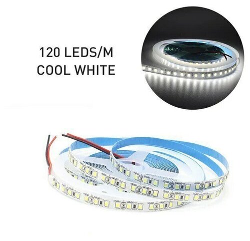 Лента светодиодная MEGALIGHT SMD 2835 120 шт./м 9,6 Вт/м, 12V-600led-48W-5m, 6000K Холодный белый