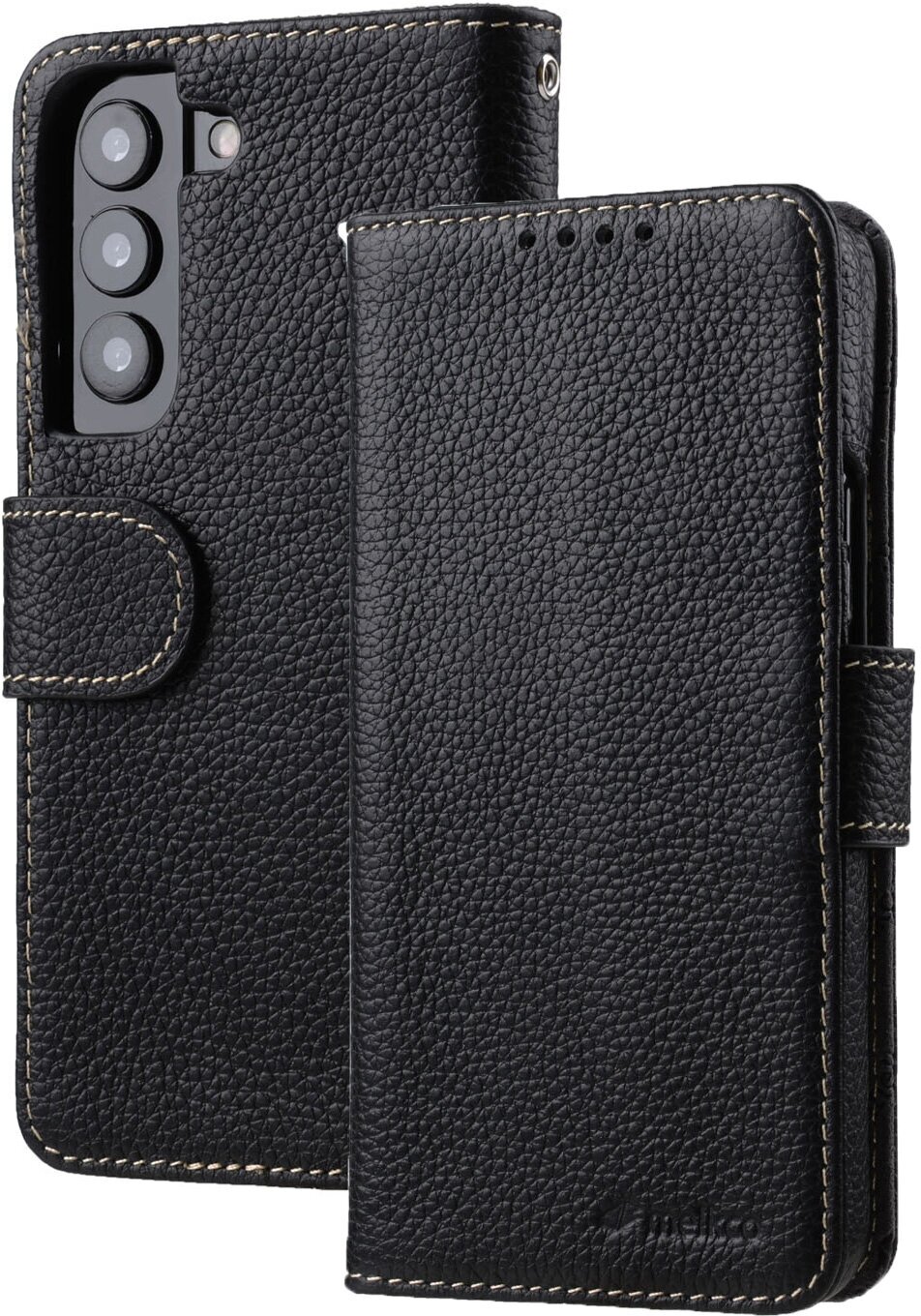 Кожаный чехол книжка Melkco Wallet Book Type для Samsung Galaxy S23+, черный